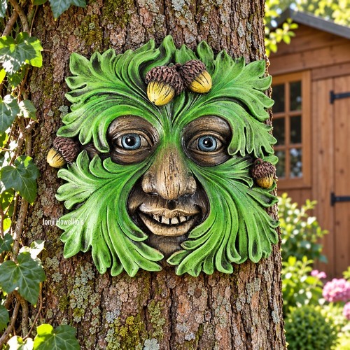Green man tree face wall - tree,