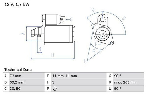 Bosch starter motor for land - motor,