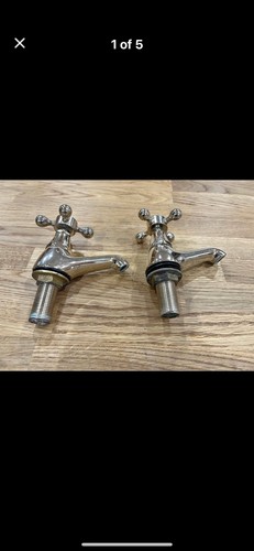 Gold bath taps - bath,