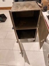 Vintage Hospital Bedside Cabinet, 1940’s Metal Medical Locker, Rare Find
