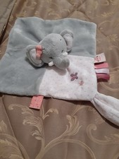 NATTOU adele the elephant pink & grey baby comforter