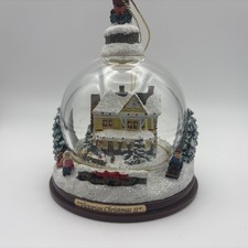 2002 Bradford Editions Thomas Kinkade Winter Places Snow Globe Ornament