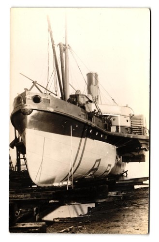 Grapple tug boat vintage rppc - grapple,