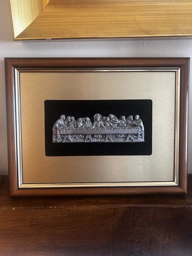 Vintage picture metal relief - picture,