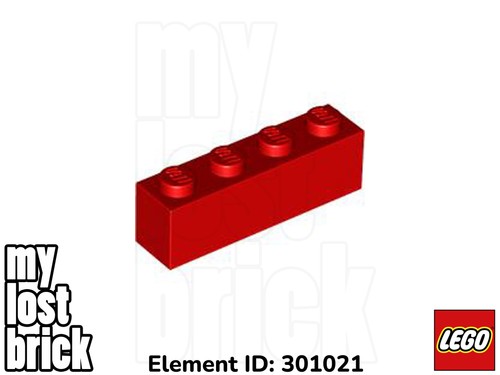 Lego part 3010 bricks 1x4 - lego,
