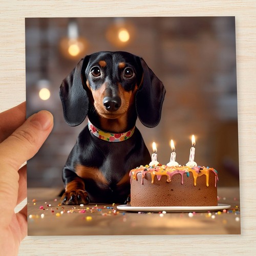 Dachshund birthday card - dachshund,