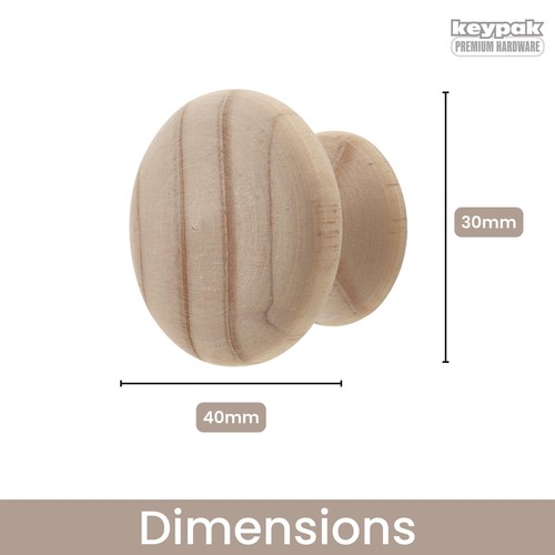 Pack classic wooden knobs - 10,
