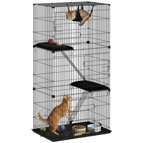 Pawhut tier large cat cage - pawhut,