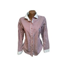 Lisa Campione women's  blouse/Shirt size 38 White Red Blue Regatta  Striped