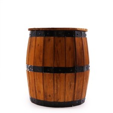 Rustic Wooden Barrel Stool