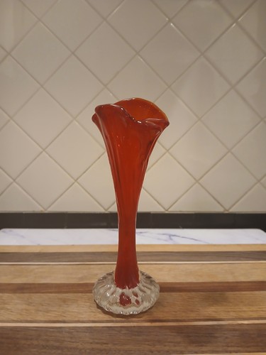 Hand blown vintage red - a,