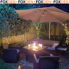 Rattan Garden Firepit Table