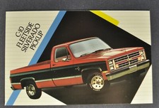 1986 Chevrolet C-10 Fleetside Silverado Pickup Truck Postcard Excellent Original