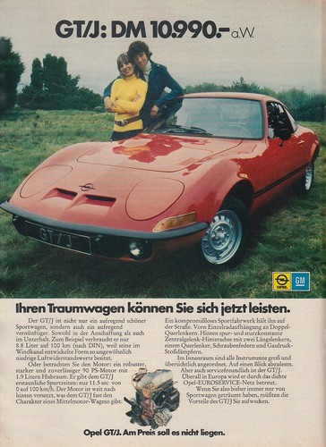 Opel advertising - opel, gt/j