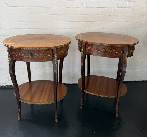 Pair french kingwood oval - kingwood,