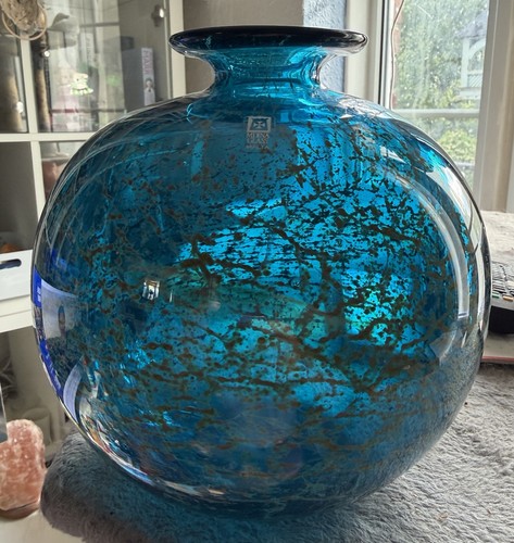 Mdina glass malta blue globe - mdina,