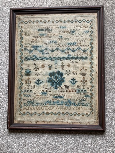 Antique embroidered sampler - antique,
