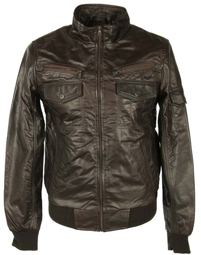 Real leather jacket mens - leather,