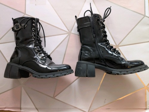 Womens platform boots buckle - platform,