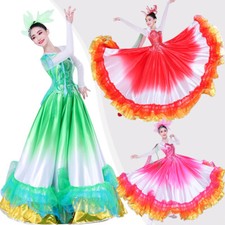 360/540/720 Degree Spain Flamenco Dance Performer Dresses Female Stage Costume