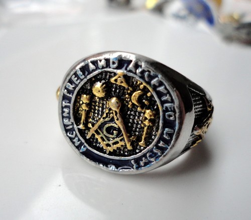 Pre owned freemason metal - metal, ring