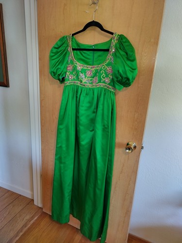 Women green satin - green, jane