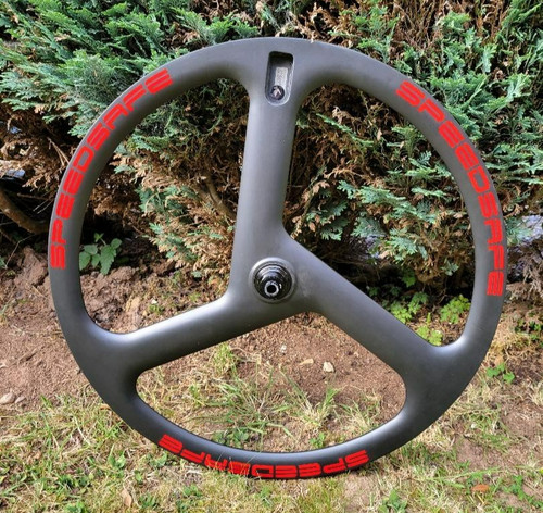 Carbon tri spoke front wheel - carbon,