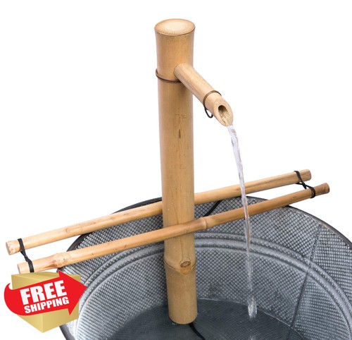 18in bamboo fountain - fountain, zen