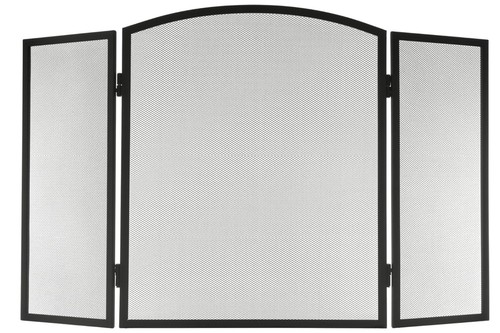 Black metal fire guard - guard, 3-panel