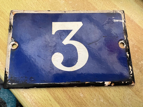 House number french - french, enamel