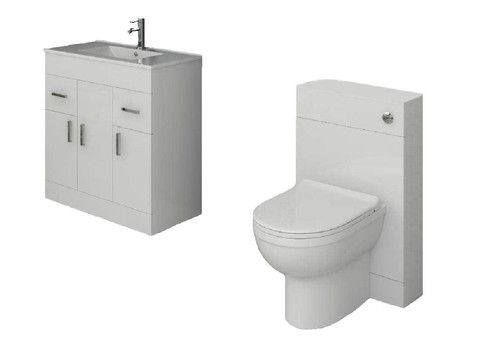 Vanity unit with combined sink - vanity,