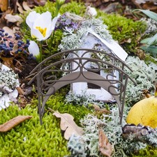  Miniature Bridge Decoration Garden Diy Bonsai Bridge Model Metal Arch Bridge