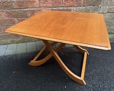 Vintage Myer Folding Coffee Mid Century Light Wood Table Occasional Table