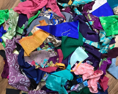 Mixed fabrics scrap - fabrics,