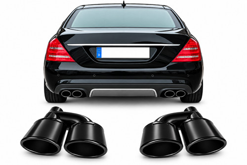 Sport exhaust tips - exhaust, black