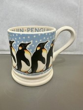 Emma Bridgewater Penguin in a Snowstorm Christmas 1/2 Pint Mug VGC Rare