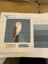 Barn Owl  Fabric Panel Bird Of