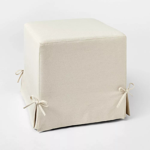 Lynwood slipcover cube ottoman - lynwood,