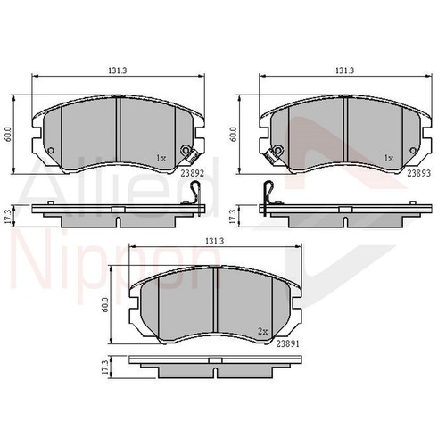 Brake pads set - brake, hyundai