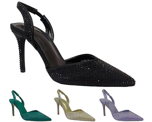 Women crystals stiletto - women's, heel