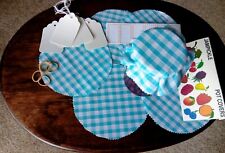 BLUE GINGHAM FABRIC, JAM POT