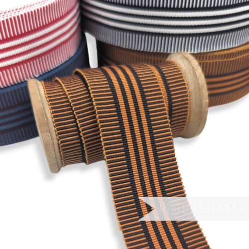 38mm mirror stripe millinery - mirror,