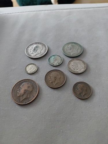George predecimal coins - v,