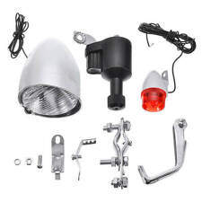 Bicycle Motorized Bike Friction Generator Dynamo Headlight Tail Light Kit GL