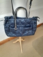 Roberta Gandolfi Italy blue padded leather handbag excellent condition tote bag