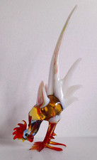 Vintage Murano Art Glass Lamp work Rooster bird miniature animal figurine