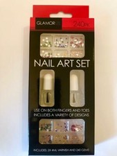 240 Pieces Nail Art Gems Set