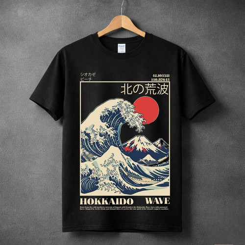 Hokkaido wave japanese graphic - hokkaido,