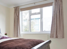 DUNELM MILL TAUPE VIENNA CURTAINS - W228cm x DROP  182cm - BROWNS - GC