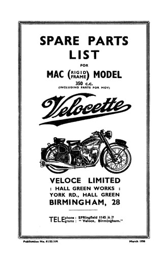 Velocette mac rigid - (1413),